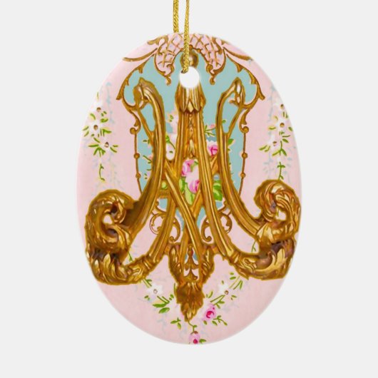 Marie Antoinette Ceramic Monogram Ornament (Achterkant)