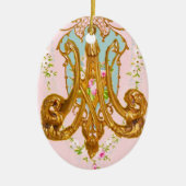 Marie Antoinette Ceramic Monogram Ornament (Voorkant)