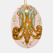 Marie Antoinette Ceramic Monogram Ornament (Achterkant)