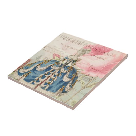 Marie Antoinette Ceramic Tile Tegeltje (Zijkant)