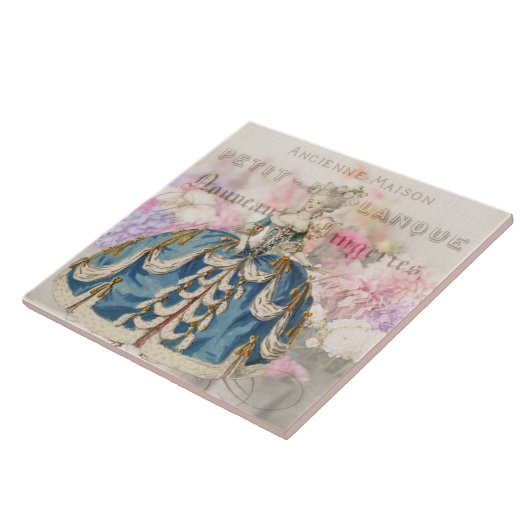 Marie Antoinette Ceramic Tile Tegeltje (Zijkant)