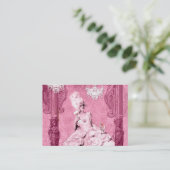 Marie Antoinette Chic Couture Visitekaartjes (Staand voorkant)