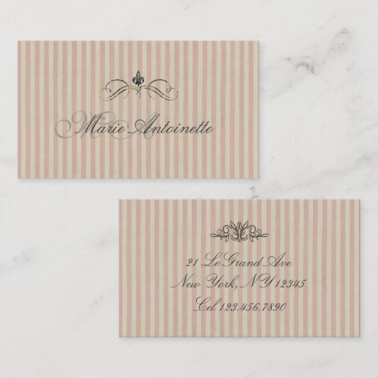 Marie Antoinette Chic ~ Visitekaartje (Voorkant / Achterkant)