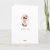 Marie Antoinette Christmas Card Cake red roses Kaart (Achterkant)