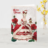 Marie Antoinette Christmas Card Cake red roses Kaart (Gele Bloem)