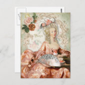 Marie Antoinette Cup Cake Tea Roos Briefkaart (Voorkant / Achterkant)