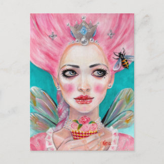 Marie Antoinette Cupcake Faerie - Koningin Bee Briefkaart