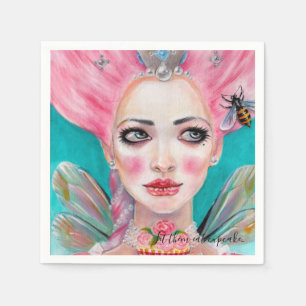 Marie Antoinette Cupcake Faerie - Queen Bee Napkin Servet