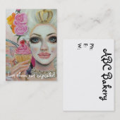 Marie Antoinette Cupcake Queen in roze Visitekaartje (Voorkant / Achterkant)