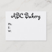 Marie Antoinette Cupcake Queen in roze Visitekaartje (Achterkant)