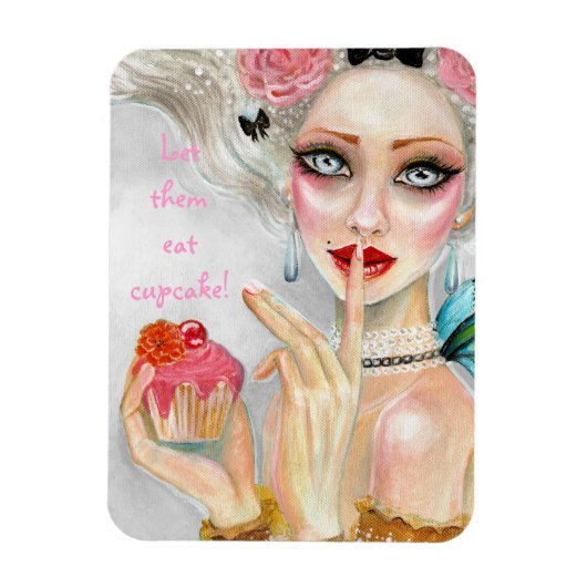 Marie Antoinette Cupcake Queen Magneet (Verticaal)