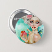 Marie Antoinette Cupcake Queen Ronde Button 5,7 Cm (Voorkant /achterkant)