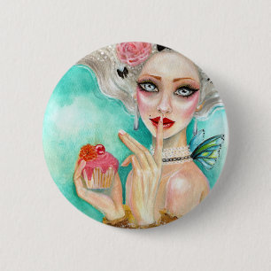 Marie Antoinette Cupcake Queen Ronde Button 5,7 Cm