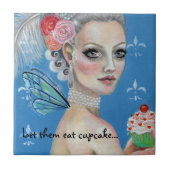 Marie Antoinette Cupcake Queen Tile Tegeltje (Voorkant)