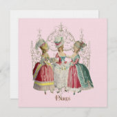 Marie Antoinette Dames in Waiting Kaart (Voorkant / Achterkant)