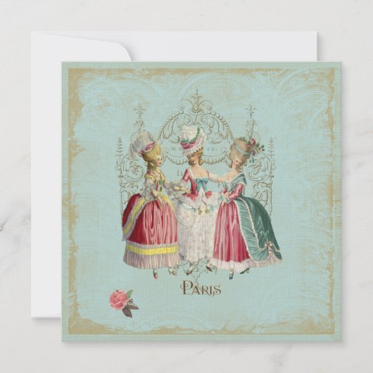 Marie Antoinette Dames in Waiting Kaart (Voorkant)