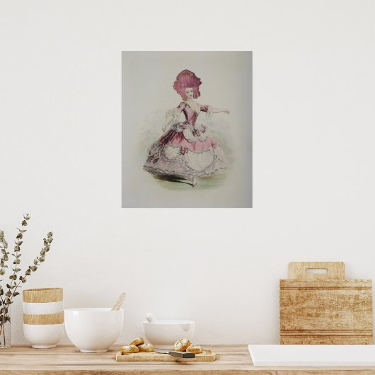Marie Antoinette dansen, 24x20"- (Grootteopties) Poster (Keuken)