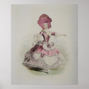 Marie Antoinette dansen, 24x20"- (Grootteopties) Poster