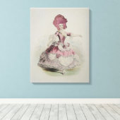 Marie Antoinette dansen ~ (grootte wijzigen) Canvas Afdruk (Insitu (Houten vloer))