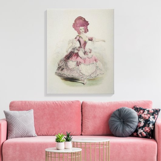 Marie Antoinette dansen ~ (grootte wijzigen) Canvas Afdruk (Insitu (Woonkamer))