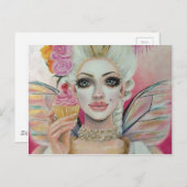 Marie Antoinette - de koningin van de cupcake Briefkaart (Voorkant / Achterkant)