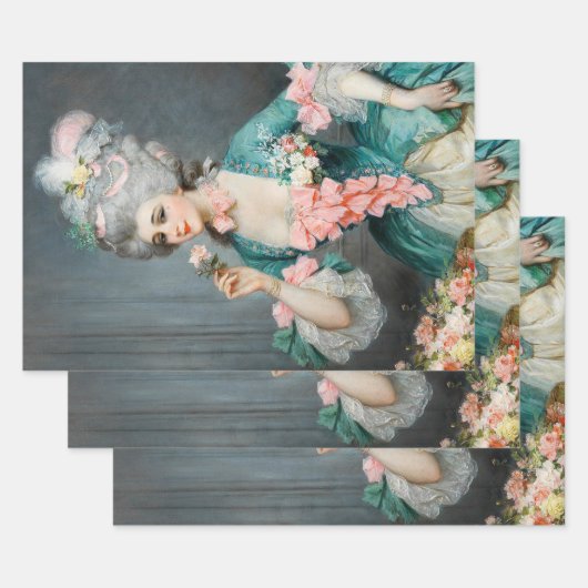 Marie Antoinette Decoupage Decoupaging Inpakpapier Vel (Set)