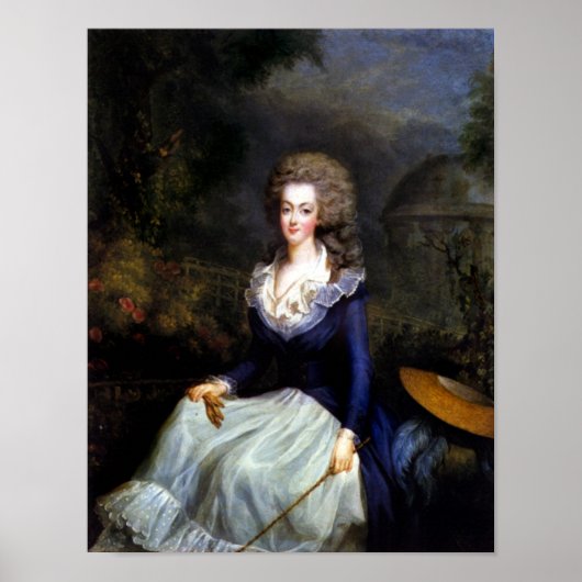 Marie Antoinette devant le temple - Dagoty Poster (Voorkant)