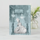 Marie Antoinette Diamonds en Dust Invitations Kaart (Staand voorkant)