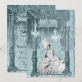 Marie Antoinette Diamonds en Dust Invitations Kaart (Voorkant / Achterkant)