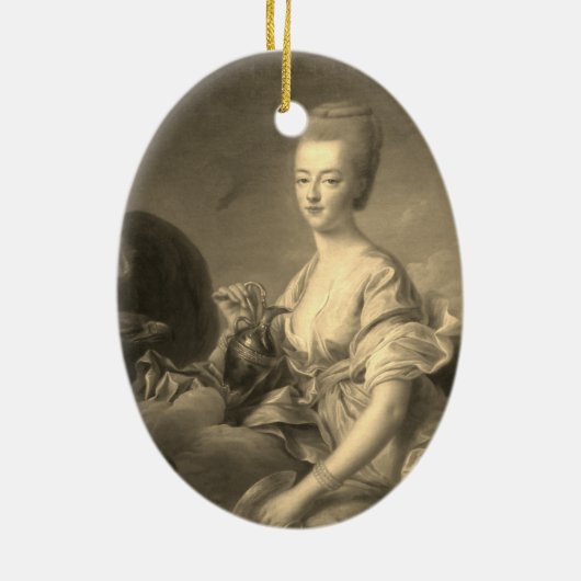 Marie Antoinette –  Drouais shabby chic Keramisch Ornament (Achterkant)