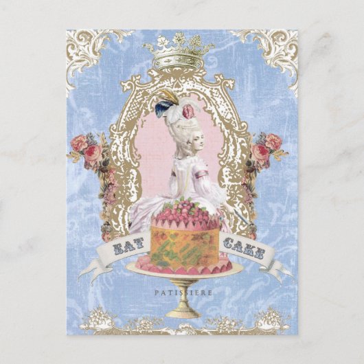Marie Antoinette-Eat Cake...briefkaart Briefkaart (Voorkant)