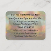 Marie Antoinette Elegant Professional Visitekaartje (Achterkant)