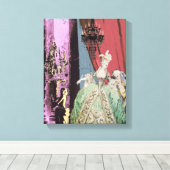 Marie Antoinette Eleganz ~14x11 Ingewikkeld Canvas Afdruk (Insitu (Houten vloer))