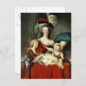 Marie-Antoinette en haar vier kinderen, 1787 Briefkaart (Voorkant / Achterkant)