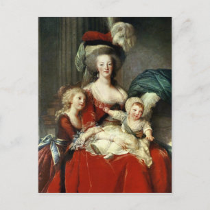 Marie-Antoinette en haar vier kinderen, 1787 Briefkaart