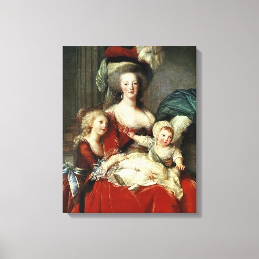 Marie-Antoinette en haar vier kinderen, 1787 Canvas Afdruk (Voorkant)