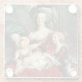 Marie-Antoinette en haar vier kinderen, 1787 Glazen Onderzetter (Achterkant)
