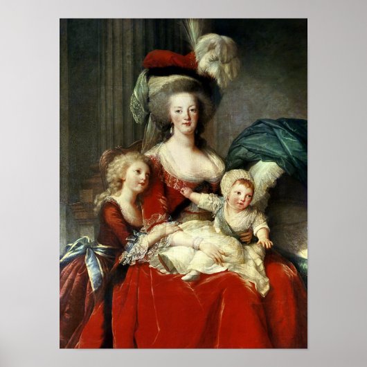 Marie-Antoinette en haar vier kinderen, 1787 Poster (Voorkant)