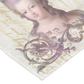 Marie Antoinette en het Franse script Table Runner Korte Tafelloper (Hoek)