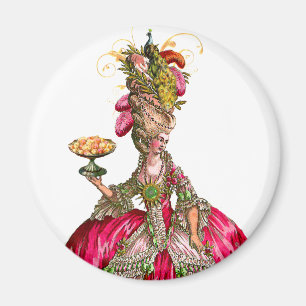 Marie Antoinette en pauwenmagneet Magneet