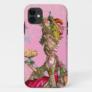 Marie Antoinette en Peacock iPhone 11 Hoesje