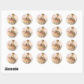 Marie Antoinette en Pink Paris Ronde Sticker (Vel)