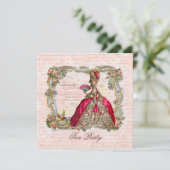 Marie Antoinette en Roze Roses Kaart (Staand voorkant)