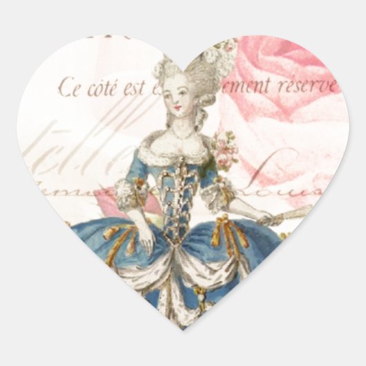 Marie Antoinette Envelope Heart Stickers (Voorkant)