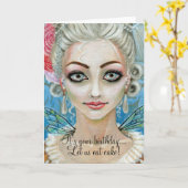 Marie Antoinette Faerie, het is jouw verjaardag... Kaart (Gele Bloem)