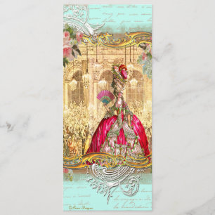 Marie Antoinette-feest bij Versailles uitnodiging