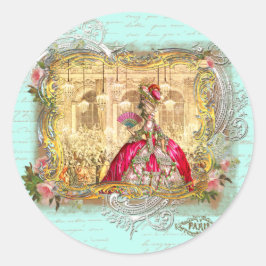 Marie Antoinette Feest op Versailles Stickers Labe