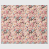 Marie Antoinette Floral Cadeaupapier (Vlak)