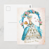 Marie Antoinette, Frans, Laat ze taart eten, brief Briefkaart (Voorkant / Achterkant)