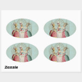 Marie Antoinette Frans Paris Dames Ovale Sticker (Vel)